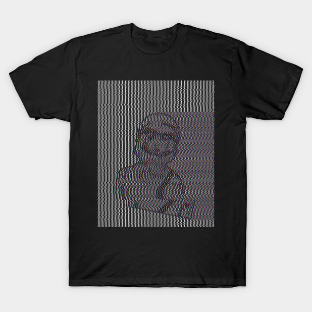 Glitch Aesthetic Spacegirl Astronaut ∆∆∆ T-Shirt by DankFutura